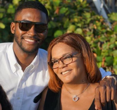 Maurice Harkless with his mother.